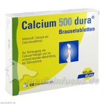 Calcium 500 Dura Brausetabletten, 100 ST из Германии (PZN 7730279)