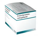 Colestyramin-ratiopharm, 50 ST из Германии (PZN 3740269)