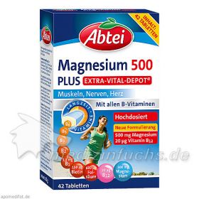 Abtei Magnesium 500 Plus Extra-Vital-Depot, 42 ST – PZN 13423357 из Германии (PZN 13423357)