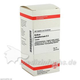 ACIDUM PHOS D 3, 200 ST – PZN 2892161 из Германии (PZN 2892161)