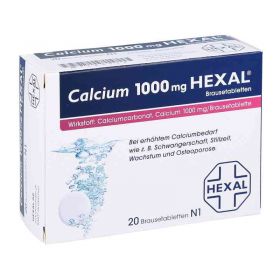 Calcium 1000mg HEXAL (20 stk) – PZN 7383932 из Германии (PZN 7383932)