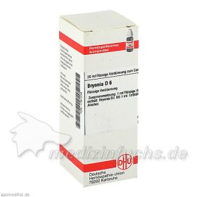 BRYONIA D 6, 20 ML – PZN 1761238 из Германии (PZN 1761238)