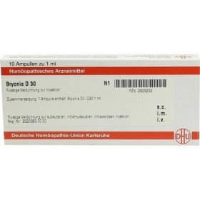 BRYONIA D 30 Ampullen, 10X1 ML – PZN 2826299 из Германии (PZN 2826299)