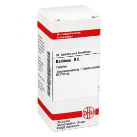 Damiana D 6 Tabletten (80 stk) – PZN 2629593 из Германии (PZN 2629593)