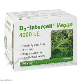 D3-Intercell Vegan 4.000 I.E., 90 ST – PZN 11664884 из Германии (PZN 11664884)