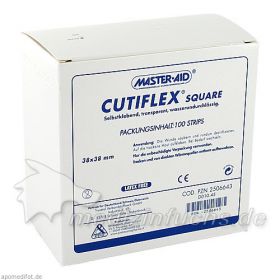 CUTIFLEX SQUARE 38x38mm Strips, 100 ST – PZN 2506643 из Германии (PZN 2506643)