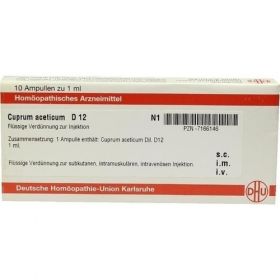 CUPRUM ACETICUM D 12 Ampullen, 10X1 ML – PZN 7166146 из Германии (PZN 7166146)