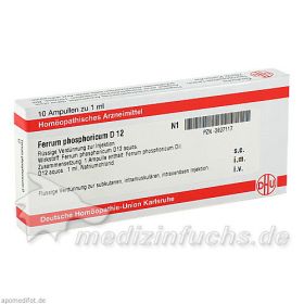FERRUM PHOSPHORICUM D 12 Ampullen, 10X1 ML – PZN 2827117 из Германии (PZN 2827117)