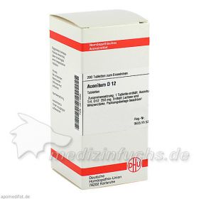 ACONITUM D12, 200 ST – PZN 2811582 из Германии (PZN 2811582)