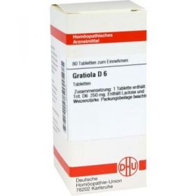 Gratiola D 6 Tabletten (80 stk) – PZN 2630923 из Германии (PZN 2630923)