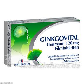 Ginkgovital Heumann 120 mg Filmtabletten, 30 ST – PZN 11526225 из Германии (PZN 11526225)