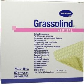 GRASSOLIND Salbenkompressen steril 7.5X10CM, 50 ST – PZN 3245653 из Германии (PZN 3245653)