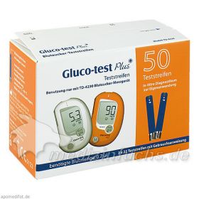 Gluco-test Plus Blutzuckerteststreifen, 50 ST – PZN 7702165 из Германии (PZN 7702165)