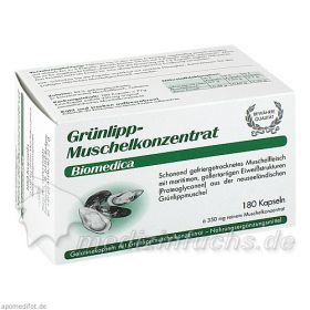 Grünlipp-Muschelkonzentrat, 180 ST – PZN 874288 из Германии (PZN 874288)