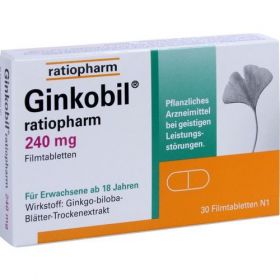 GINKOBIL ratiopharm 240mg, 30 ST – PZN 8863752 из Германии (PZN 8863752)