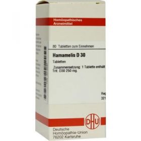 Hamamelis D 30 Tabletten (80 stk) – PZN 4219497 из Германии (PZN 4219497)