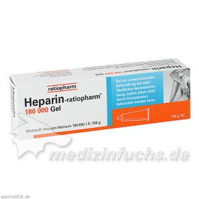 HEPARIN RATIOPHARM 180000, 100 G – PZN 3892335 из Германии (PZN 3892335)
