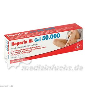 HEPARIN AL GEL 50000, 100 G – PZN 4668315 из Германии (PZN 4668315)
