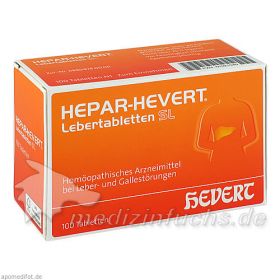 Hepar-Hevert Lebertabletten SL, 100 ST – PZN 7021040 из Германии (PZN 7021040)
