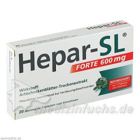 Hepar-SL FORTE 600mg, 20 ST – PZN 8922644 из Германии (PZN 8922644)