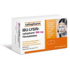 IBU-LYSIN-ratiopharm 684mg (50 stk) – PZN 10019638 из Германии (PZN 10019638)