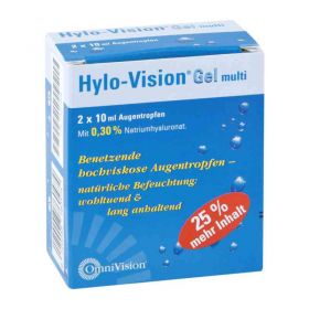 Hylo-vision Gel multi Augentropfen (2X10 ml) – PZN 10091009 из Германии (PZN 10091009)