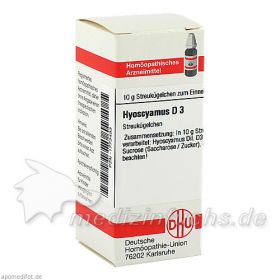 HYOSCYAMUS D 3, 10 G – PZN 1773483 из Германии (PZN 1773483)