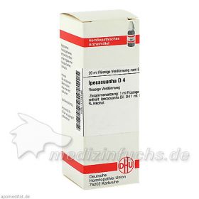 IPECACUANHA D 4, 20 ML – PZN 1774146 из Германии (PZN 1774146)