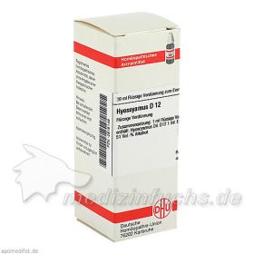 HYOSCYAMUS D12, 20 ML – PZN 2615148 из Германии (PZN 2615148)
