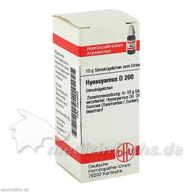 HYOSCYAMUS D200, 10 G – PZN 2924688 из Германии (PZN 2924688)