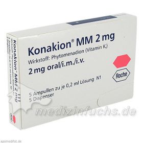 Konakion MM 2mg, 5 ST – PZN 7125006 из Германии (PZN 7125006)