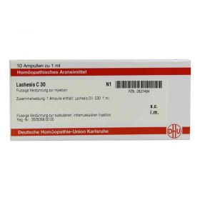 Lachesis C 30 Ampullen (10X1 ml) – PZN 2827494 из Германии (PZN 2827494)