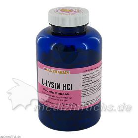 L-LYSIN 500mg, 250 ST – PZN 1290603 из Германии (PZN 1290603)