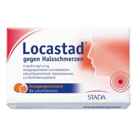 Locastad gegen Halsschmerzen 2mg/0,6mg/1,2mg Orange (24 stk) – PZN 11661087 из Германии (PZN 11661087)