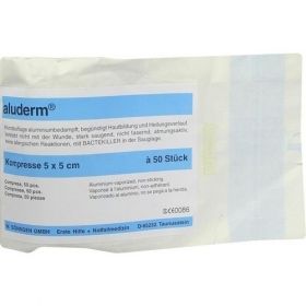 ALUDERM KOMPRESSEN 5X5CM, 50 ST – PZN 3446073 из Германии (PZN 3446073)
