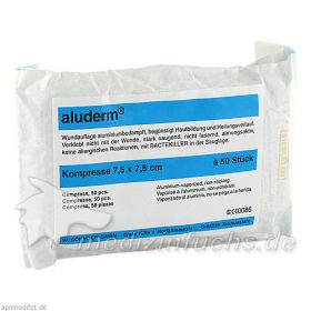 ALUDERM KOMPRESSEN 7.5X7.5, 50 ST – PZN 3446096 из Германии (PZN 3446096)