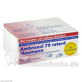 AMBROXOL 75 RETARD HEUMANN, 100 ST – PZN 3882176 из Германии (PZN 3882176)