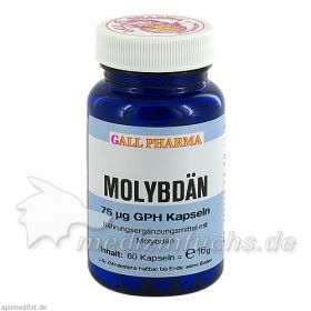 Molybdän 75ug GPH Kapseln, 60 ST – PZN 4591096 из Германии (PZN 4591096)