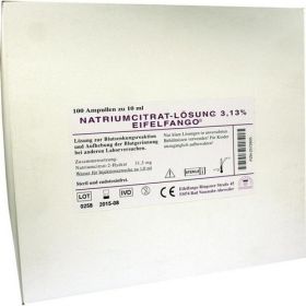 NATRIUM CITRICUM 3.13%, 100X10 ML – PZN 2572605 из Германии (PZN 2572605)