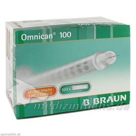 Omnican 100 1ml Insulin U-100 0.30x8mm einzelverp, 100X1 ST – PZN 465667 из Германии (PZN 465667)