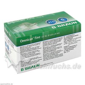 OMNICAN fine Pen-Kanüle G31 0.25X6mm, 100 ST – PZN 7028645 из Германии (PZN 7028645)