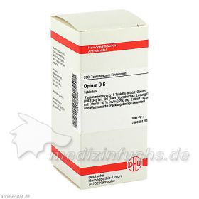 OPIUM D 6, 200 ST – PZN 4230406 из Германии (PZN 4230406)
