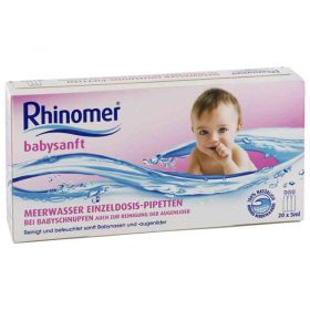 Rhinomer babysanft Meerwasser 5ml Einzeldosispipetten  (20X5 ml) – PZN 5396646 из Германии (PZN 5396646)