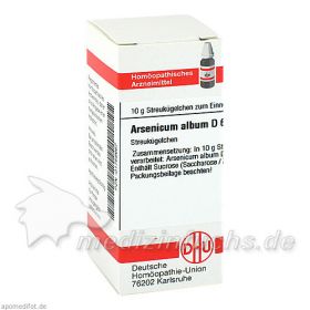 ARSENICUM ALB D 6, 10 G – PZN 1758667 из Германии (PZN 1758667)