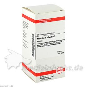 ARSENICUM ALB D 6, 200 ST – PZN 2811777 из Германии (PZN 2811777)