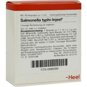 SALMONELLA TYPHI INJ NOS, 10 ST – PZN 896999 из Германии (PZN 896999)