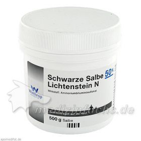 Schwarze Salbe 50% Lichtenstein N, 500 G – PZN 1596348 из Германии (PZN 1596348)