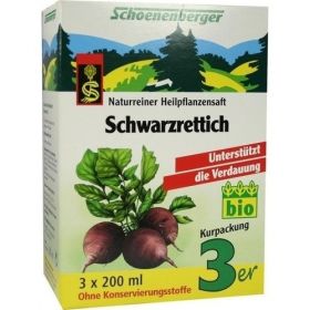 SCHWARZRETTICH SCHOENENBERGER HEILPFLANZENSÄFTE, 3X200 ML – PZN 700134 из Германии (PZN 700134)