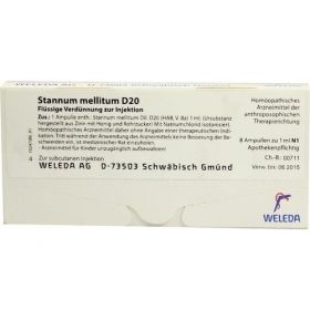 STANNUM MELLITUM D20, 8X1 ML – PZN 1626440 из Германии (PZN 1626440)