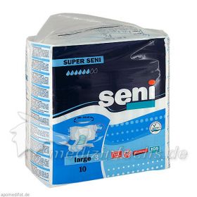 Super Seni Large Windeln für Erwachsene, 10 ST – PZN 1405503 из Германии (PZN 1405503)